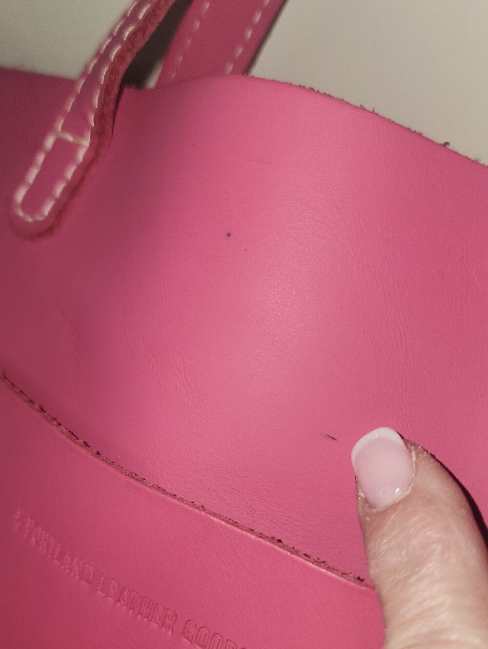 Portland Leather Margot Bubblegum Pink Smooth Leather Tote Crossbody - Picture 4 of 17